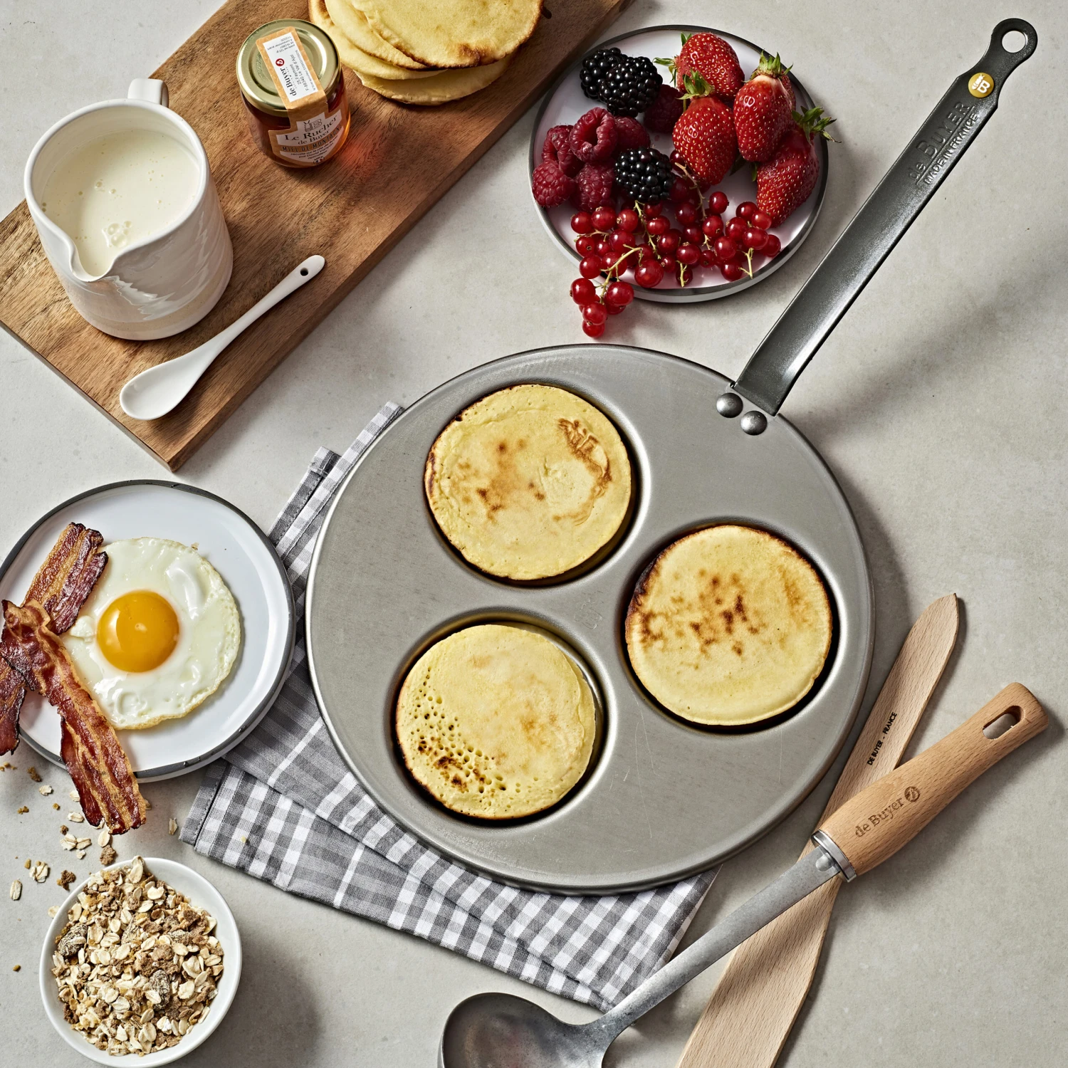 De Buyer Mineral B Pannenkoekenpan 4 De Buyer Mineral B Pannenkoekenpan - Afbeelding 2