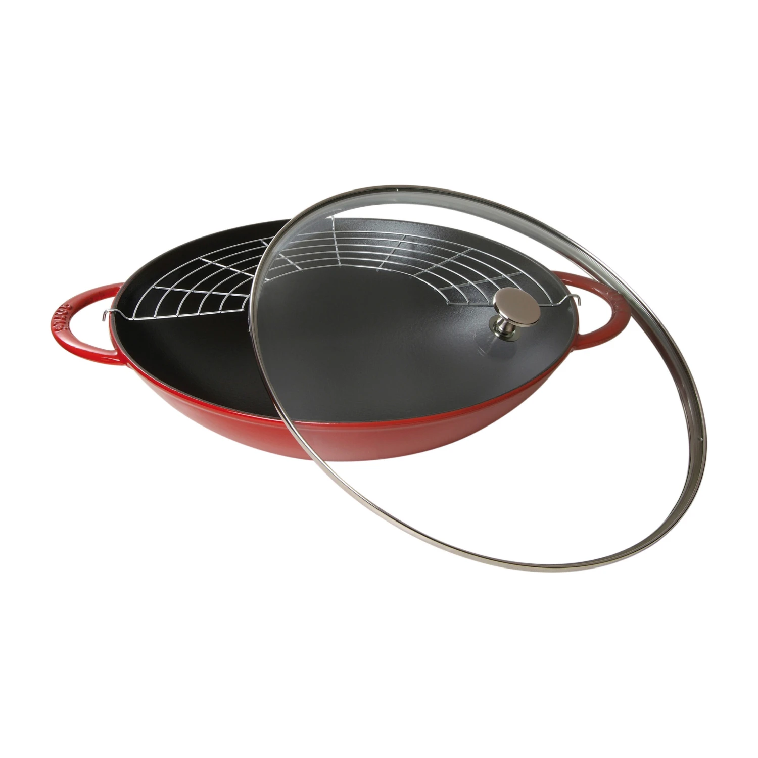Staub Wok Met Glazen Deksel Ø37 Cm 5,7 L 3 Staub Wok Met Glazen Deksel Ø37 Cm 5,7 L