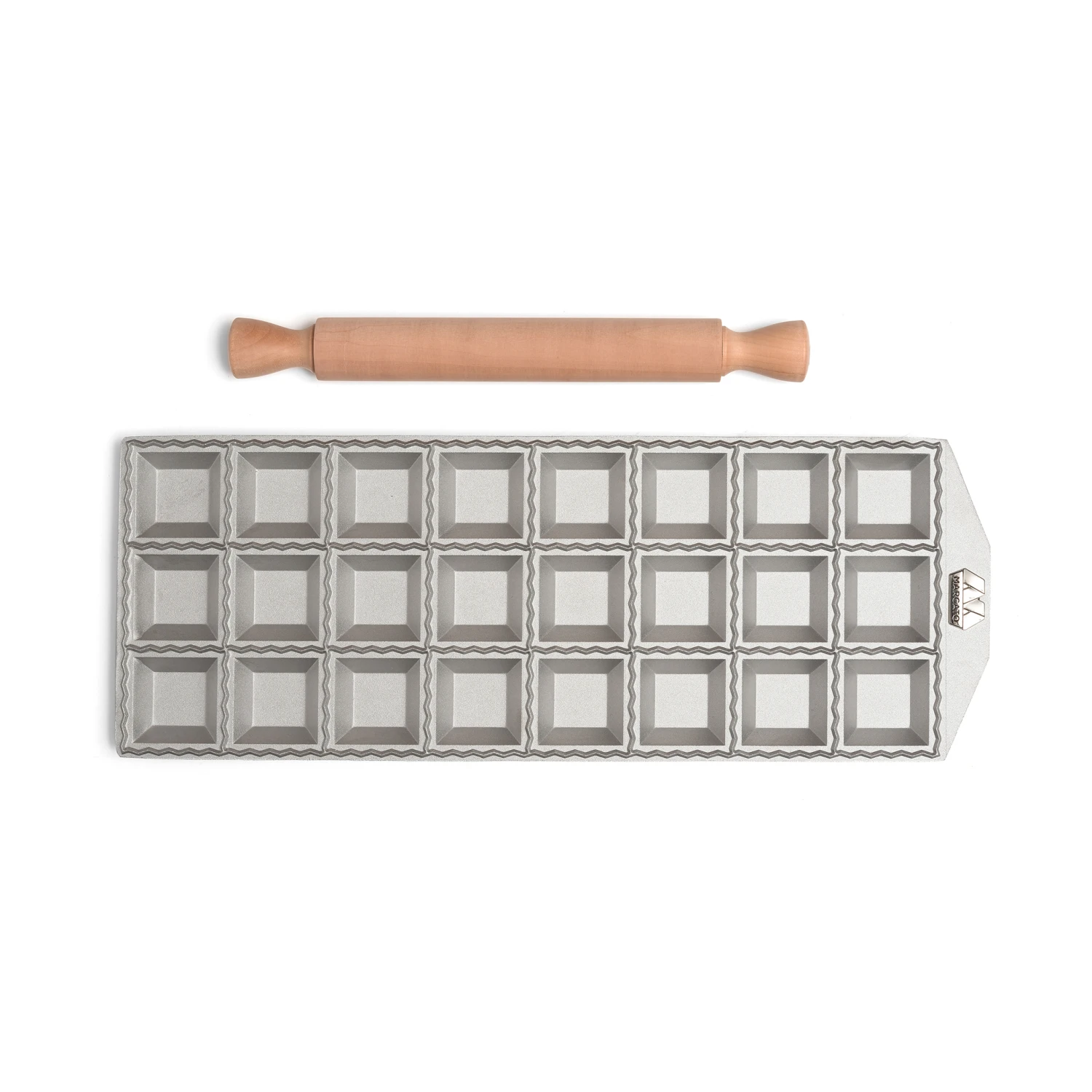 Marcato Ravioliplaat Incl. Deegroller Vierkante Ravioli 4 Marcato Ravioliplaat Incl. Deegroller Vierkante Ravioli - Afbeelding 2