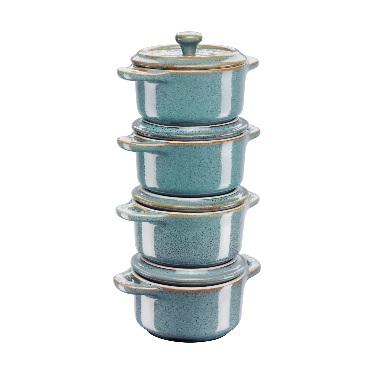 Staub Pannenset Mini Ø10 Cm 4-pack 3 Staub Pannenset Mini Ø10 Cm 4-pack